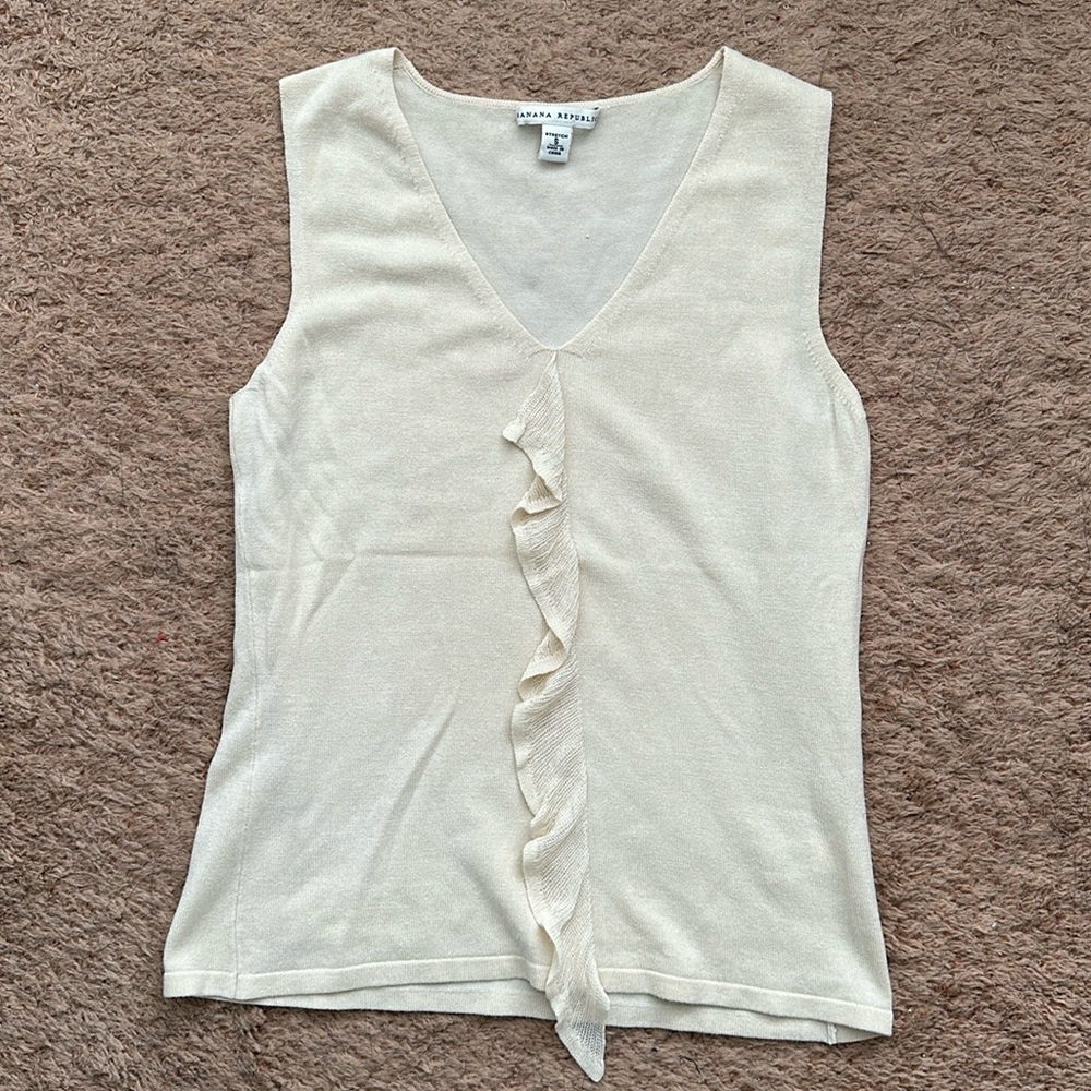 Banana Republic Silk Blend Sleeveless Top SMALL